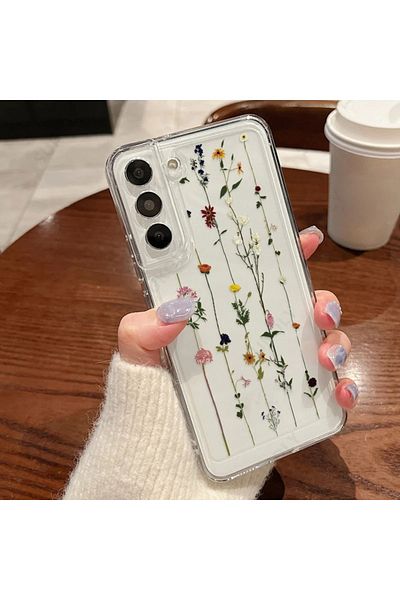 GAGA ELEKTRONİK Cute Flower Pattern Flexible Silicone Slim Shockproof Case for Samsung Galaxy A54 (Compatible)