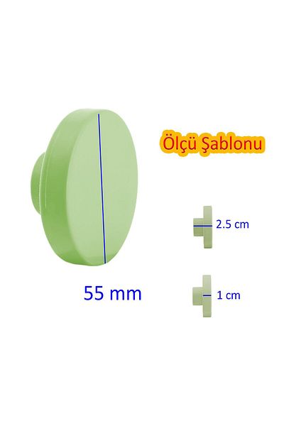 Badem10 Plastic Rotund Culoare Verde 1 Buc Mobilier Cameră Bucătărie Sertar Dulap Dulap Capac Mâner Mâner
