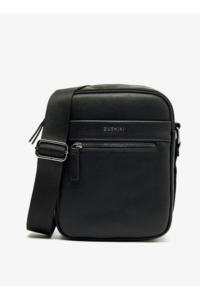 Duchini Solid Crossbody Bag with Adjustable Strap and Zip Closure