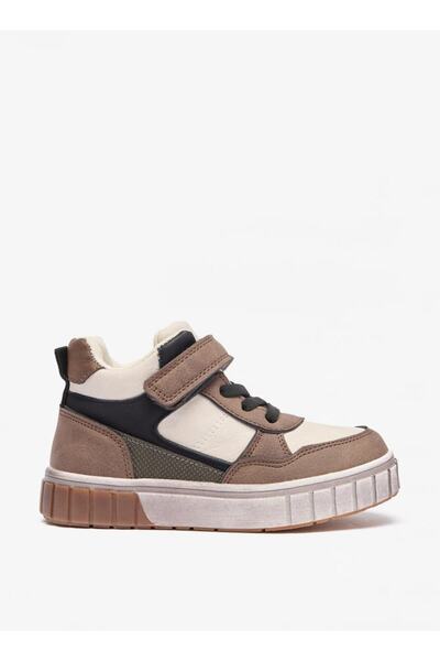 LBL by Shoexpress Panelled High Cut Sneakers with Hook and Loop Closure