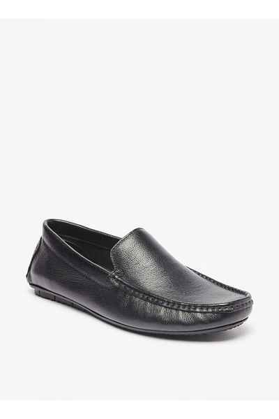 Duchini Men's Solid Slip-On Moccasins