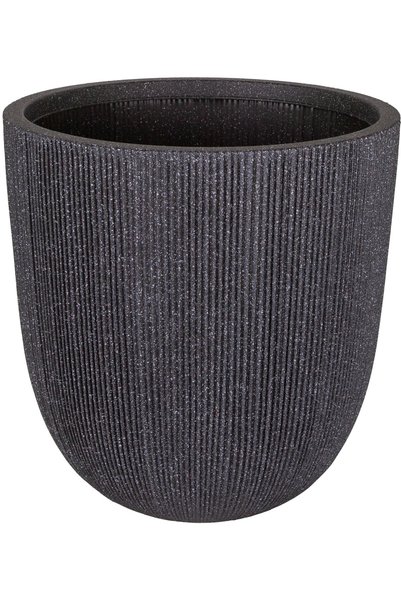 Herdekora Plastik Saksı, Oval, İç ve Dış Mekan, Koyu Antrasit, Büyük Boy - 44...