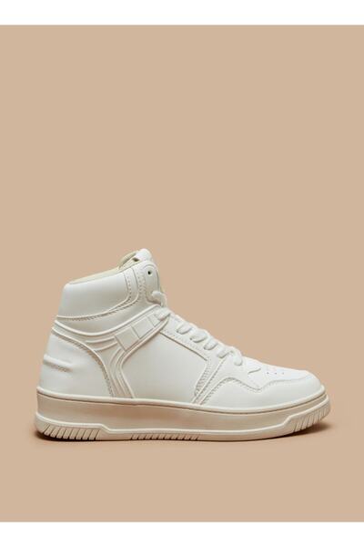 Missy Solid High Top Sneakers with Lace-Up Closure