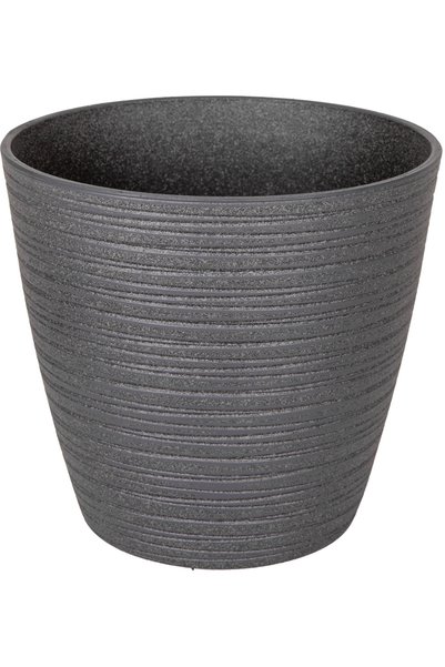 Herdekora Plastik Saksı, Oval, İç ve Dış Mekan, Antrasit Gri, Mini Boy - 21x2...