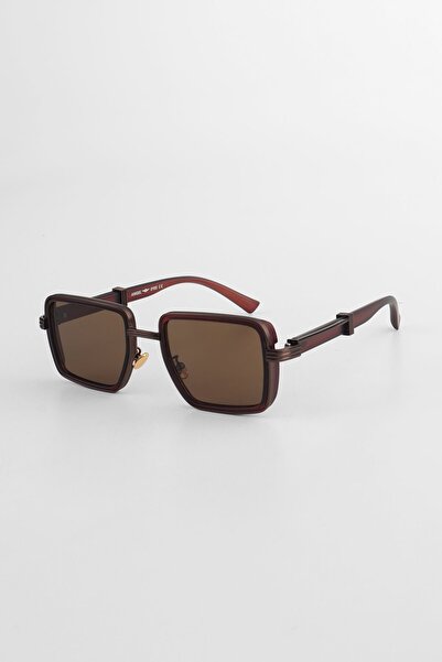 Kapin Zlate Dikdörtgen Tasarım Güneş Gözlüğü - Kahverengi