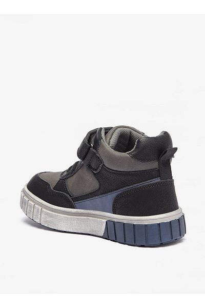 LBL by Shoexpress Panelled High Cut Sneakers with Hook and Loop Closure