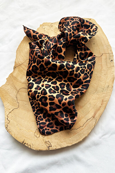 MODAZEY Leopar Desenli Fular (55 CM*55 CM)