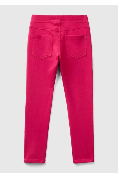United Colors of Benetton Jeggings pentru fete Ponte verde fucsia