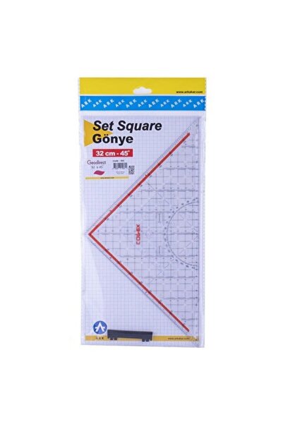 Ark Geoder Cetvel Geometrik Açılı Gönye 32 Cm