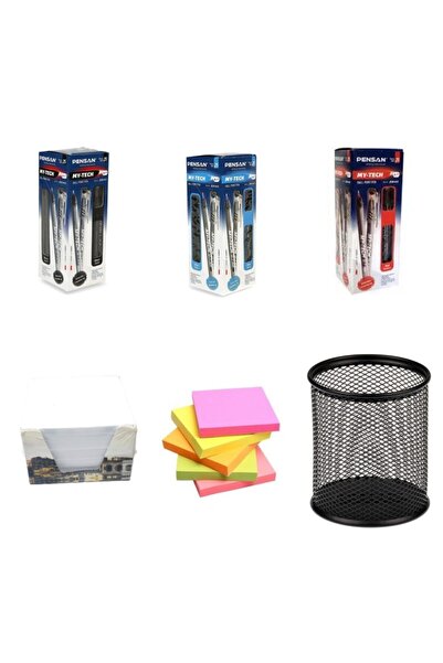 Pensan 82 Parça Ofis Seti ( Tükenmez Kalem + Post-it + Bloknot + Metal Kaleml...