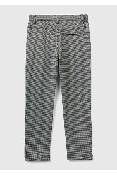 United Colors of Benetton Boy's Black Mix Micro Patterned Trousers