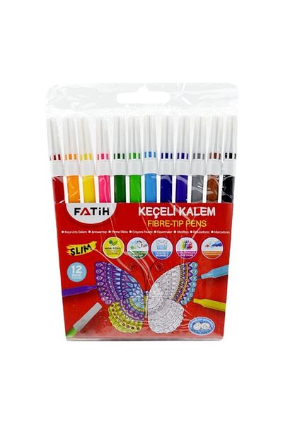 Fatih Slim Felt Pen 12 Colors (34015)