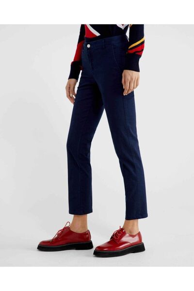 United Colors of Benetton Kadın Elastanlı Basic Chino Pantolon