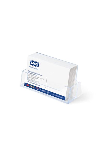 Mas Transparent Desktop Business Card Holder