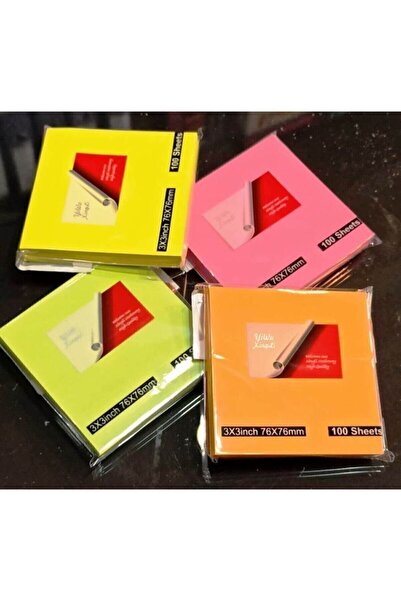 Notix ورق ملاحظات لاصق بعد الظهر 76x76 ملم 4 ألوان