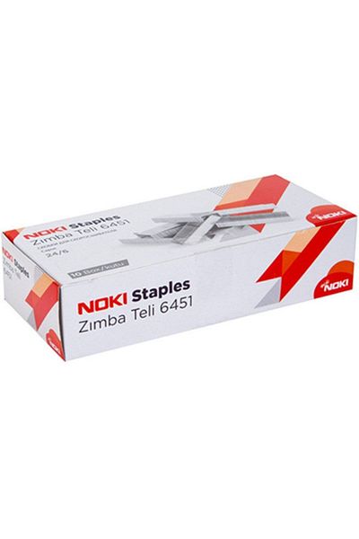 Noki Pack of 10 Staples No: 24/6 (FOR BIG- OFFICE TYPE STAPING MACHINE.)Silver Color