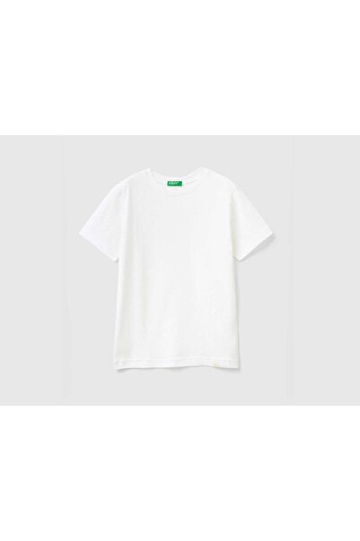 United Colors of Benetton Tricou de bază alb pentru băiat