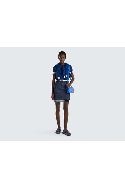 United Colors of Benetton Τζιν Μίνι Φούστα - Γυναικεία Mix Pockets