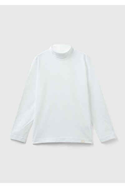 United Colors of Benetton Λευκό μπλουζάκι για αγόρι με ζιβάγκο