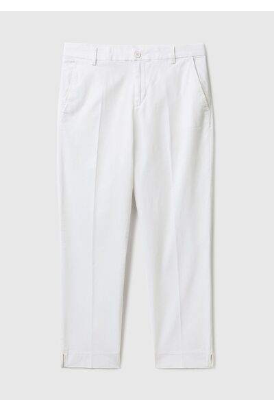 United Colors of Benetton Women's White Seasonal Chino