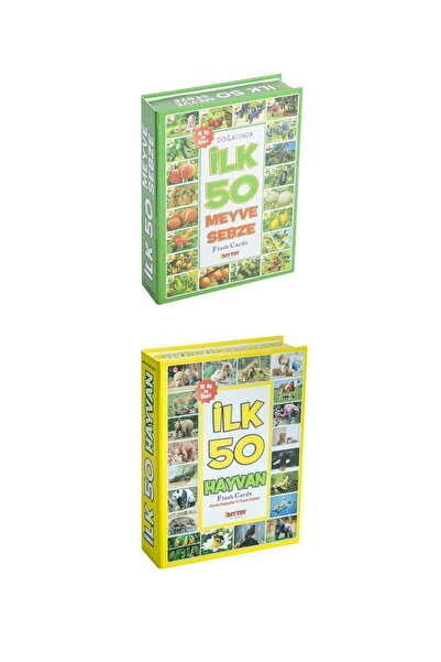 Dıytoy Yayınları مجموعة بطاقات الذاكرة Diytoy First 50 للفواكه والخضروات والح...