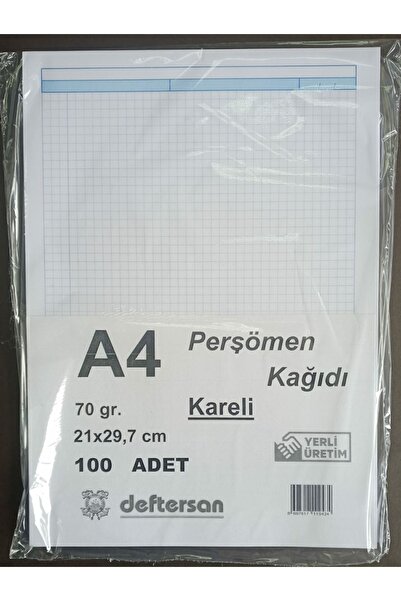 DEFTERSAN A4 Kareli Kağıt 100 ' Lü