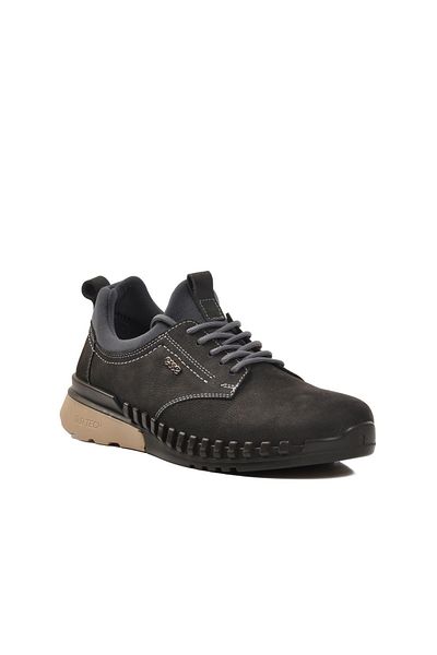 AYAKMOD Esse 6280 Anthracite - Ορθοπεδικά Δερμάτινα Ανδρικά Casual Παπούτσια