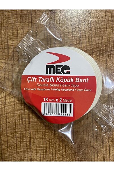 Genel Markalar Çift Taraflı Köpük Bant 18mm x 2mt Hızlı Yapıştırıcı