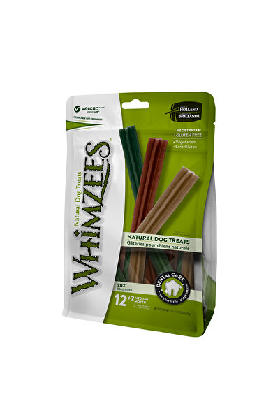 Whimzees ستيكس خليط متوسط (12+2 قطعة)، 420 جرام