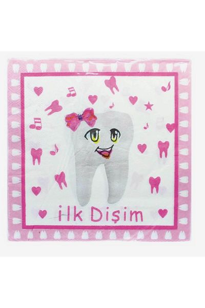 Pastaland Pink Birthday - Tooth Wheat Themed Party Napkin