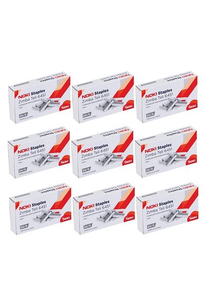 Noki Large Staple No:24/6 1000 Pieces X 9 Pack