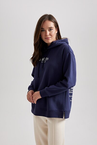 DeFacto Hanorac gros cu glugă imprimat - Tunica B3535ax23wn