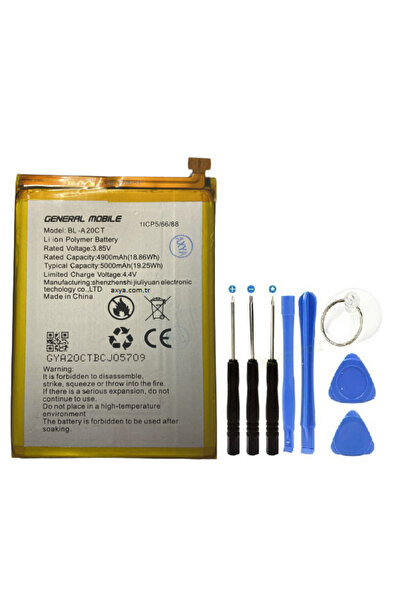 SenalStore General Mobile GM21 Pro Pil Batarya BL-A20CT 5000 mAh+Tamir Set