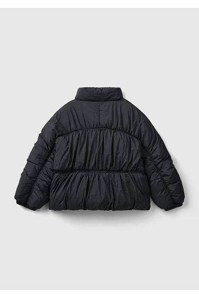 United Colors of Benetton Black Double Sided Pufa Coat for Girl