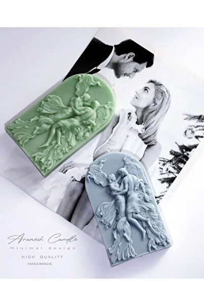 SCA CANDLE Dekoratif Mum Romeo &juliet Model Adem Havva Model Mavi Renk 15x8 ...