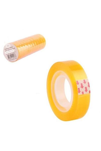 Dekorartss 12 Pieces Transparent Money Tape 30 Meters Stationery Tape Seloteyp Selobant Tape