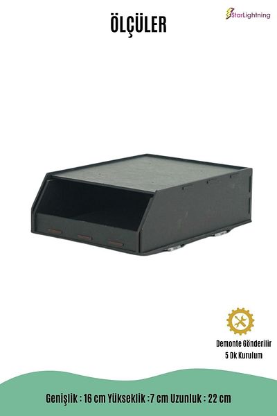 StarLightning Μαύρο κρυφό συρτάρι Organizer - Δοχείο αποθήκευσης κάτω από το γραφείο, Μοντέλο 6