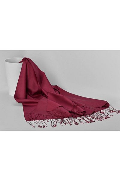 ARMANDA 100% Silk Claret Red Shawl