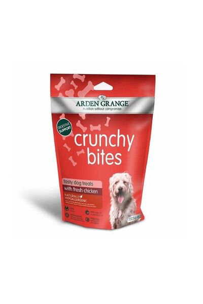 Arden Grange مكافآت الكلاب المقرمشة المضادة للحساسية مع الدجاج الطازج، 225 جرام