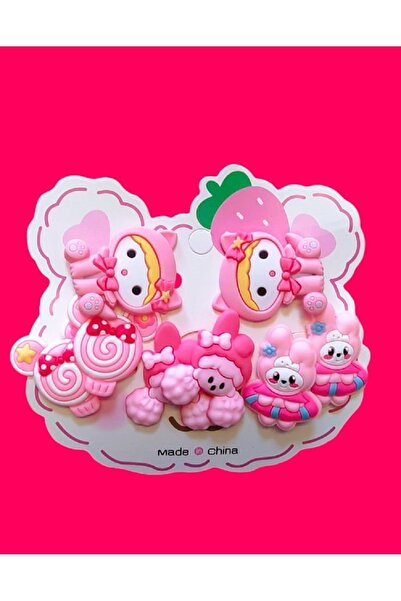 MONİCATİME Set de catarame pentru copii KUROMİ 8 piese - 2 cleme + 6 elastice