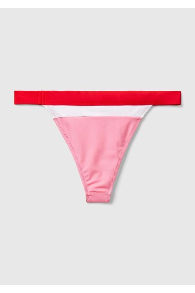 United Colors of Benetton Pink Mix Colorblocked - Βραζιλιάνικο μοντέλο με κανονική μέση γυναικείο πάτο μπικίνι