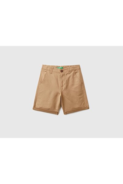 United Colors of Benetton Αγορίστικο υφασμάτινο σορτς 4BE7C901E Μπεζ