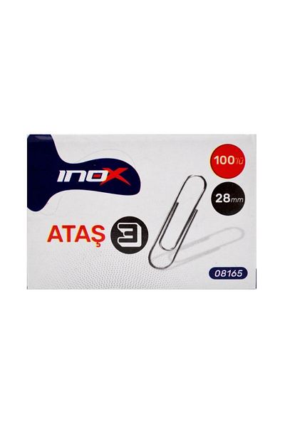 inox No:3 28 mm Paper Clip 100 Pieces