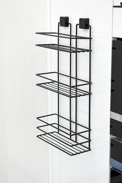 Hagen Ömür Boyu Paslanmaz Yapışkanlı Banyo Şampuanlık, Duşakabin Rafı Üçlü