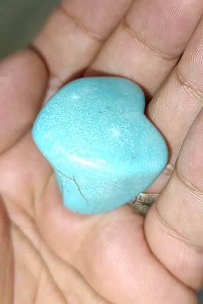 TAŞÇIZADE Turquoise Stone Heart Model Ring - Crimped
