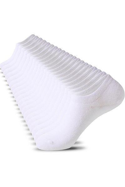 BUST SOCKS 10 чифта памучни икономични бели комплект чорапи за спорт и бягане