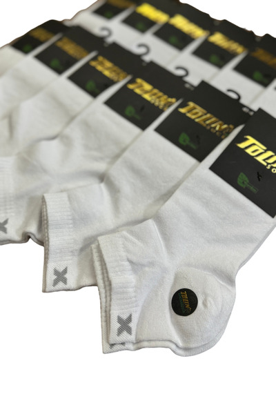 TOLIN White Bamboo Booties Ανδρικές κάλτσες Σετ 12 - 10531