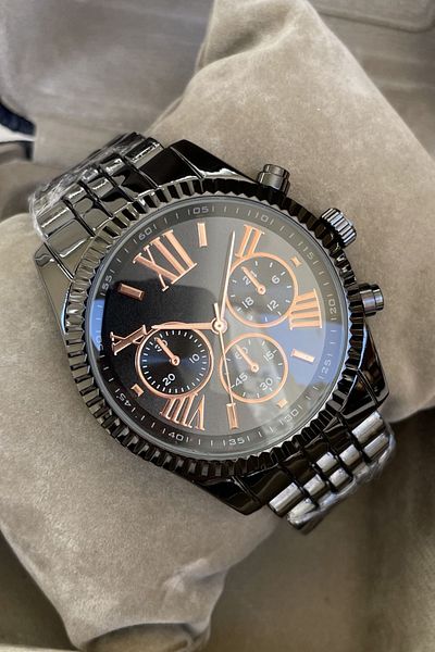 Leerybee Black Steel Cord Unisex Wristwatch