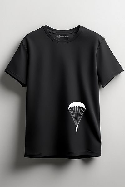 SM Satranç Medya Μπλουζάκι Unisex με στάμπα αλεξίπτωτου μπροστά