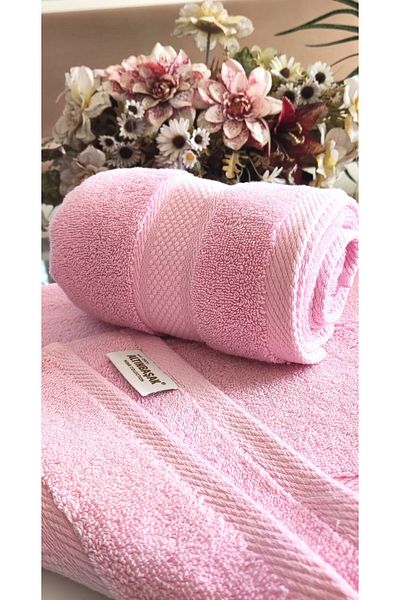 Altınbaşak 45X70Cm Super Soft Pink Luxury Cotton 1 Piece - Exported Hand and Face Towel (100% Cotton)